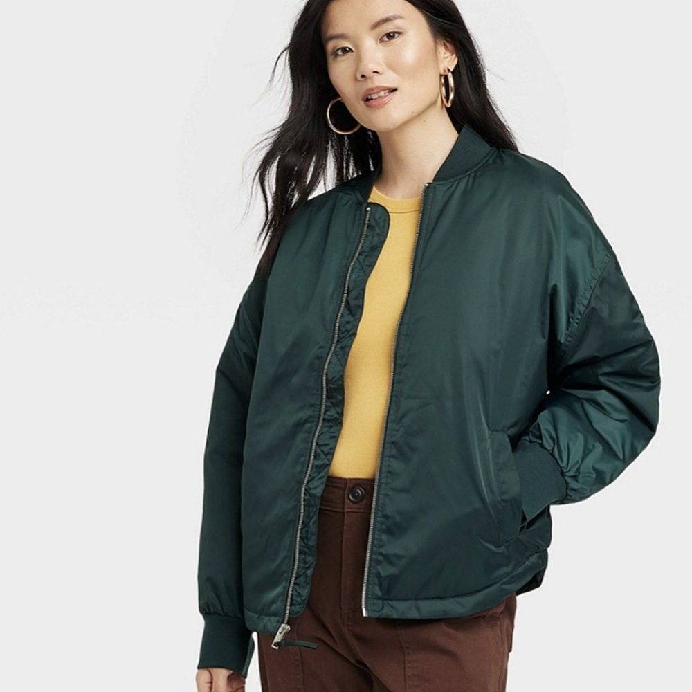 Women's Bomber jacket by A New Day Size M Olive Green color NWT